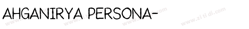 Ahganirya Persona字体转换